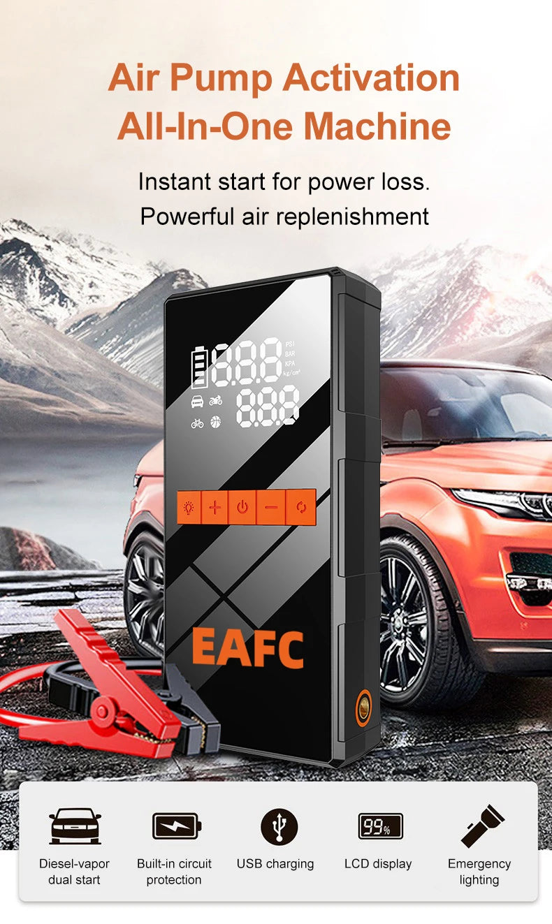 RideSmart™ MultiFunction Auto Assist: Jump Starter, Air Compressor, Power Bank